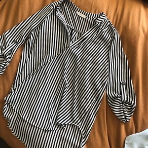 Lush Polyester Striped Tunic